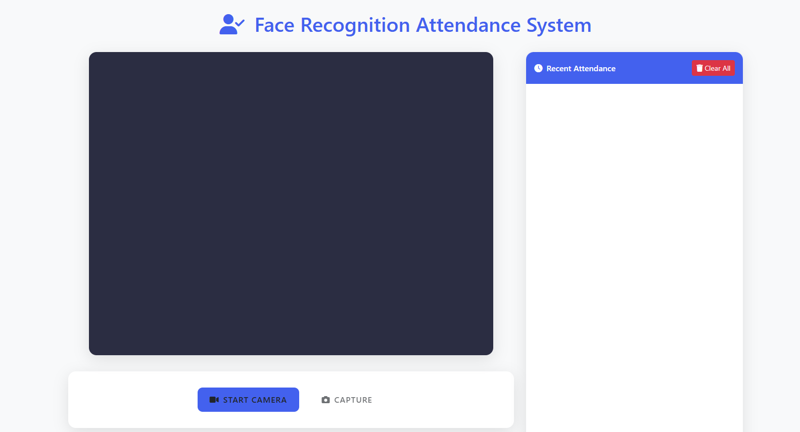 Face Recognition Attendance System